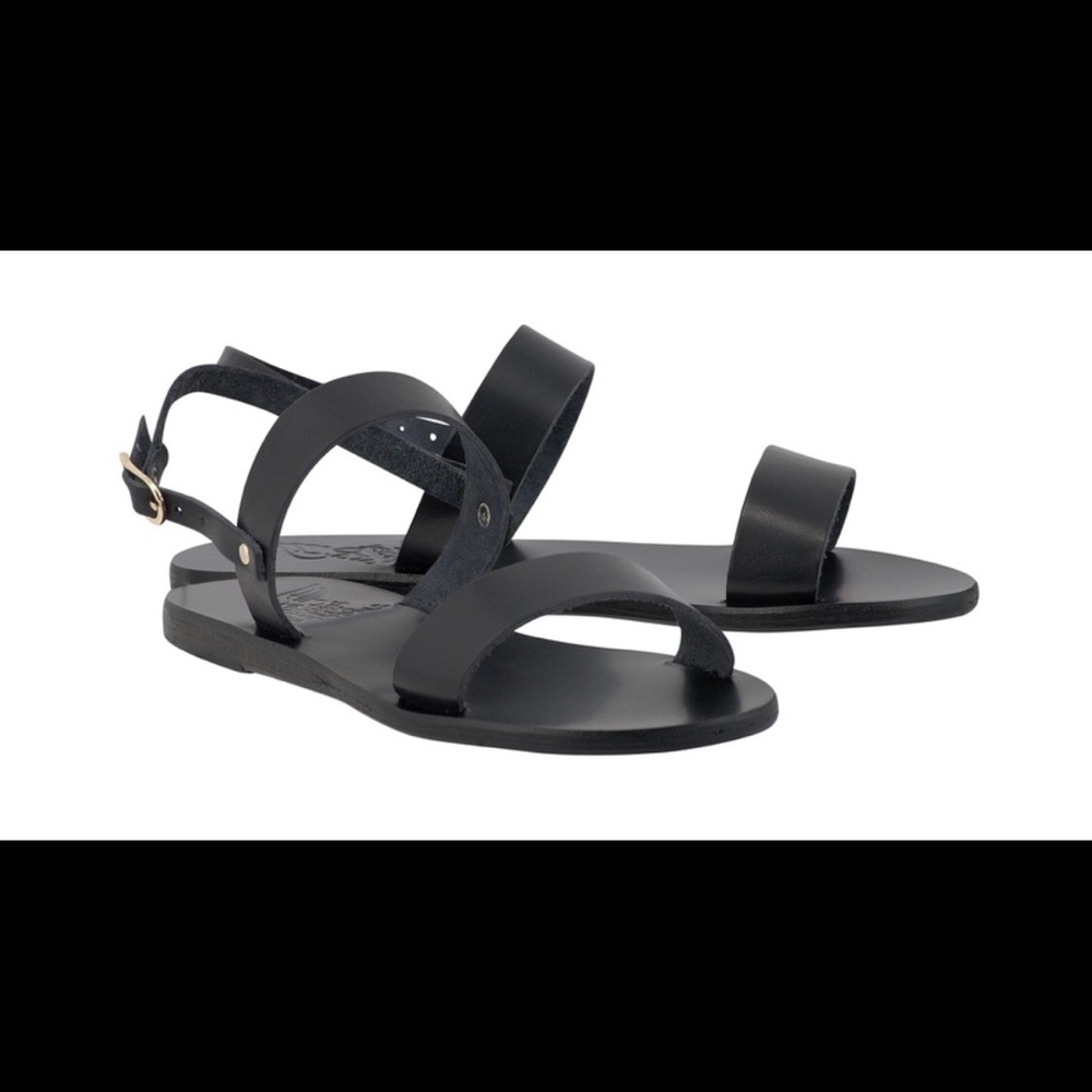 Ancient Greek Sandals Clio Black Sandals Strappy